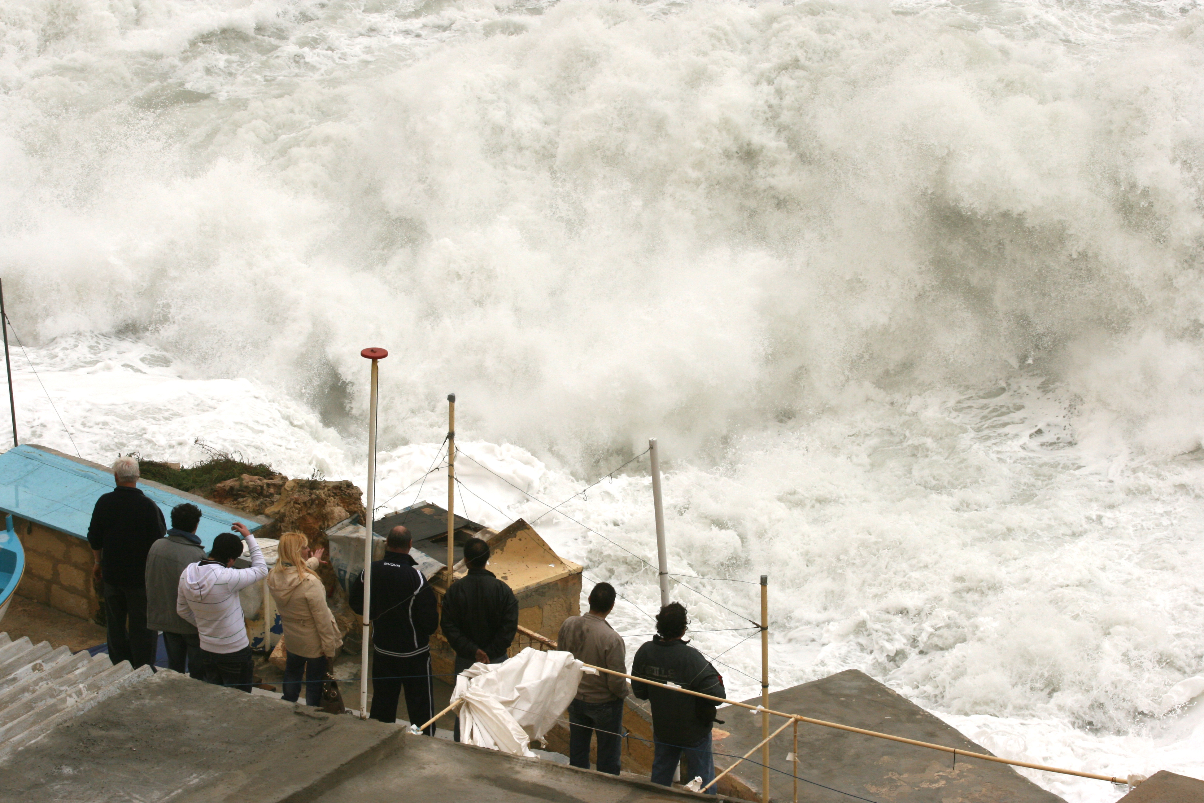Stormy weather on 10th March 2012, in Valletta, Malta