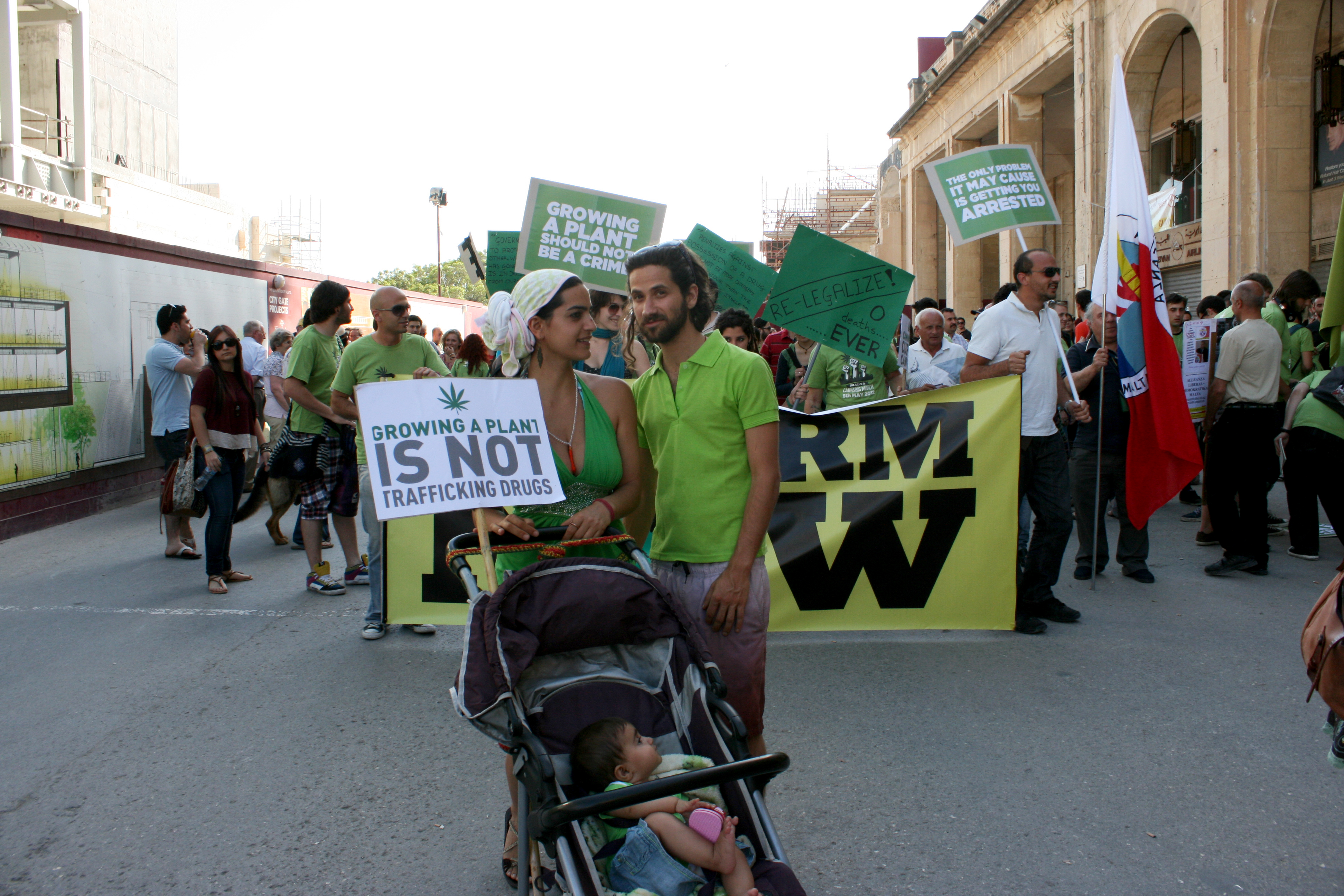 Cannabis March held in Valletta, Malta on 5th May 2012